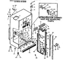 Kenmore 2537650710 cabinet and air handling parts diagram