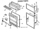 Kenmore 2537655510 door parts diagram