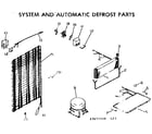 Kenmore 2537655510 system and automatic defrost parts diagram