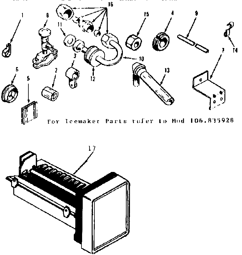 Installation parts-ice maker kit