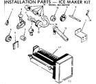 Kenmore 2537667010 installation parts - ice maker kit diagram