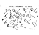 Kenmore 2537669011 installation parts - ice maker diagram
