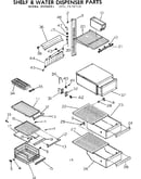 Shelf & water dispenser parts
