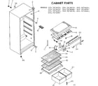Kenmore 2537674230 cabinet parts diagram