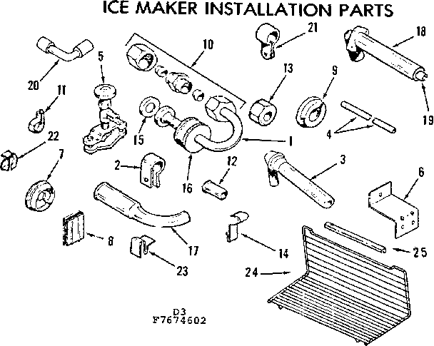 ICE MAKER INSTALLATION PARTS