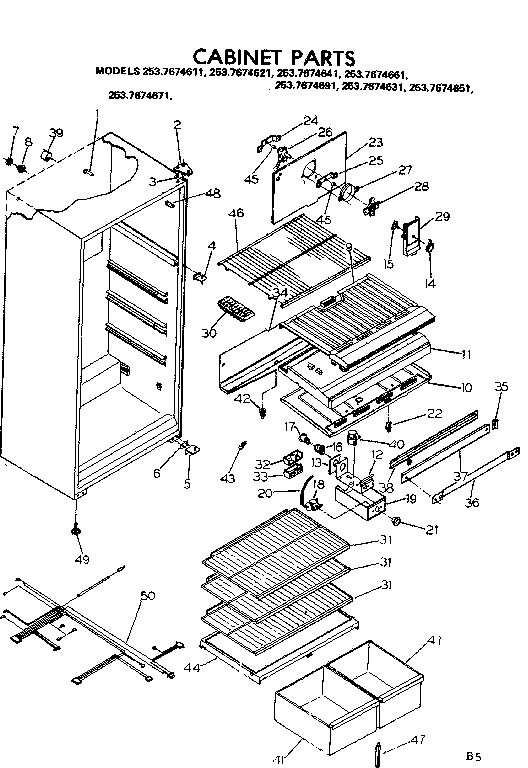 Cabinet parts
