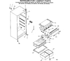 Kenmore 2537682210 refrigerator cabinet parts diagram