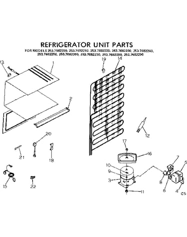 Refrigerator unit parts