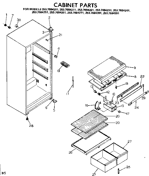 Cabinet parts