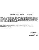 Product recall