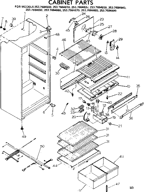 Cabinet parts