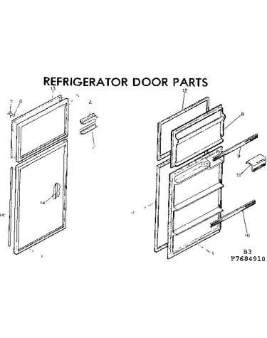 Refrigerator door parts