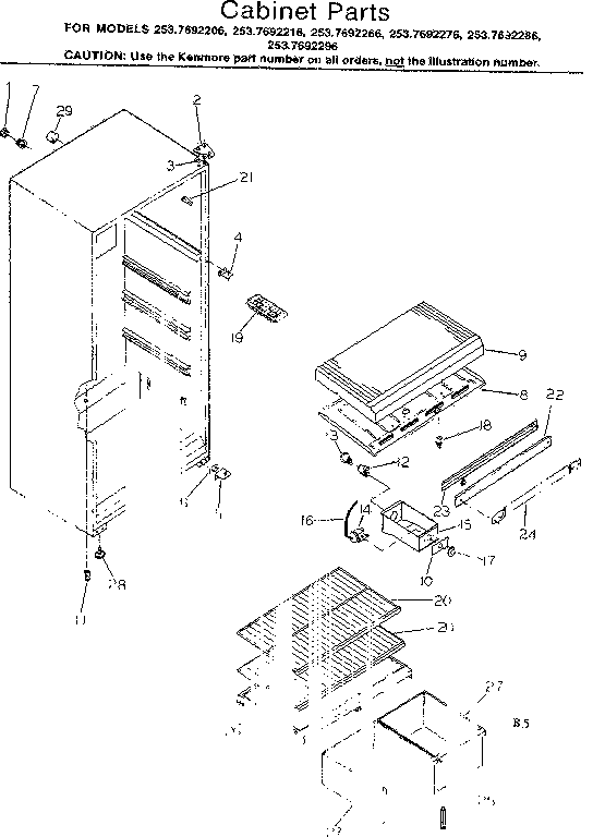 Cabinet parts