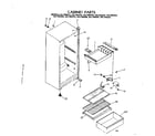Kenmore 2537693242 cabinet parts diagram