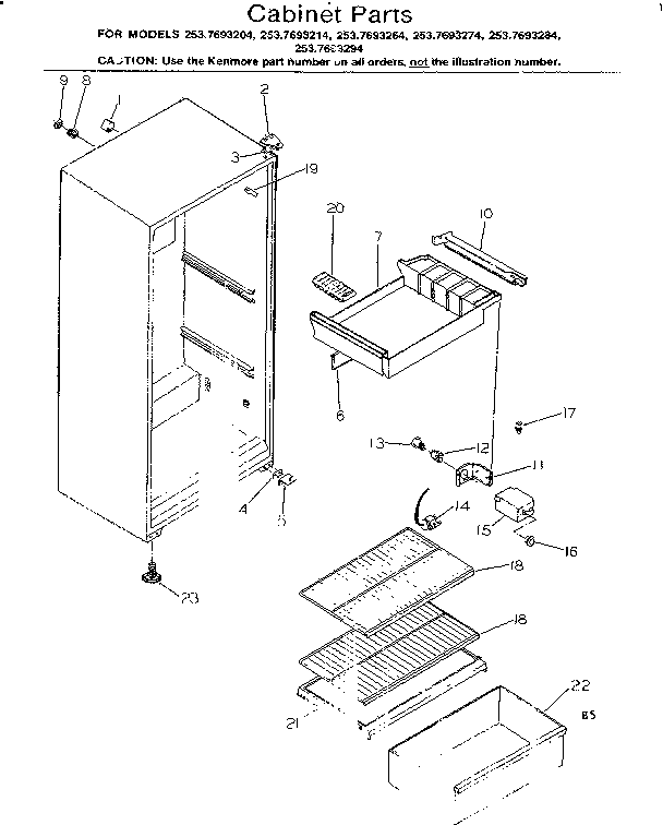 Cabinet parts