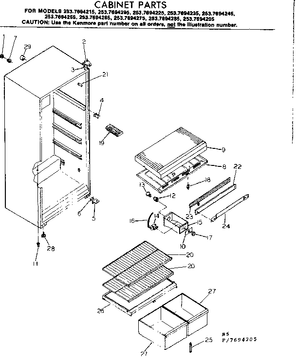 Cabinet parts