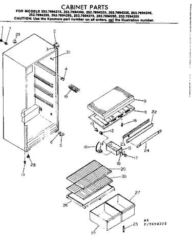 Cabinet parts
