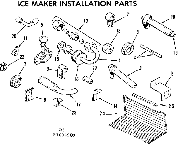 ICEMAKER INSTALLATION PARTS