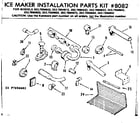 Kenmore 2537694682 ice maker installation parts kit no 8082 diagram