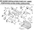 Kenmore 2537699181 ice maker installation parts kit no. 8082 diagram