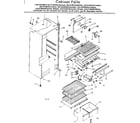 Kenmore 2538136290 cabinet parts diagram