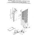 Kenmore 2538139111 system & automatic defrost parts diagram