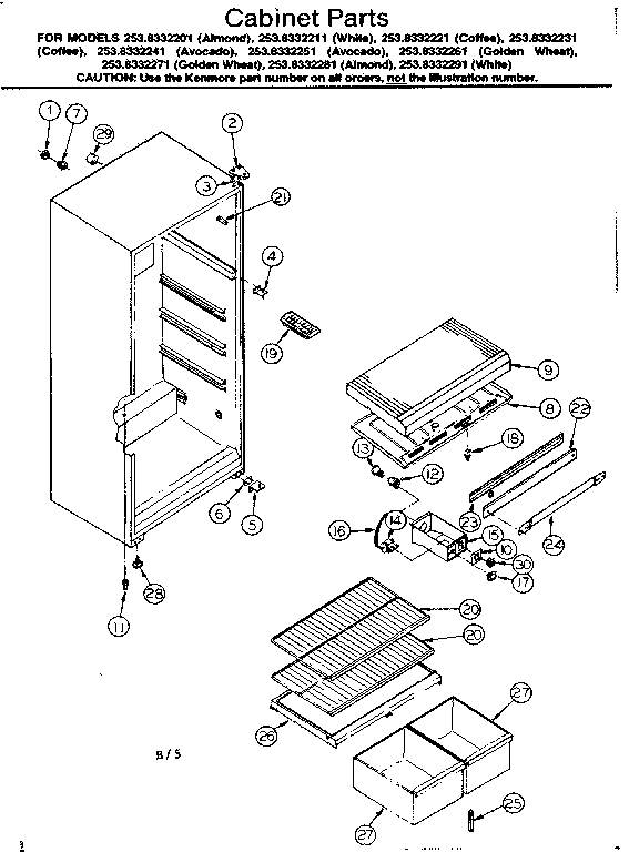 CABINET PARTS