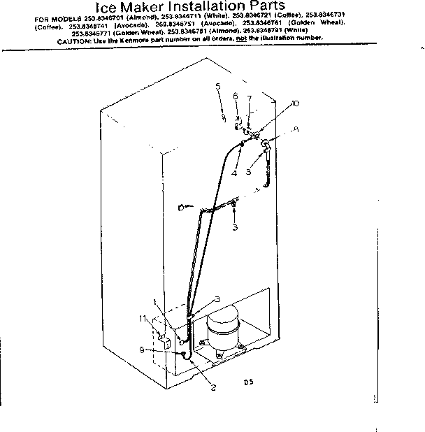 ICE MAKER INSTALLATION PARTS