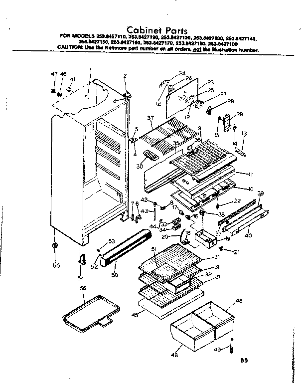 Cabinet parts