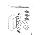 Kenmore 2538439010 shelves diagram