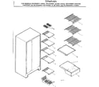 Kenmore 2538439061 shelves diagram
