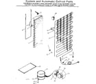 Kenmore 2538439081 system & automatic defrost parts diagram