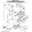 Kenmore 2538602532 cabinet parts diagram