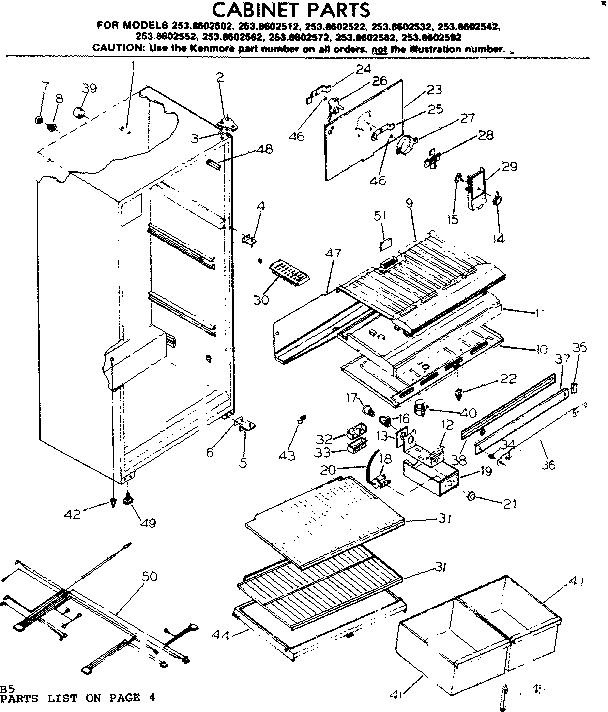 Cabinet parts