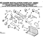 Kenmore 2538604501 ice maker installation parts kit no. 8082 diagram