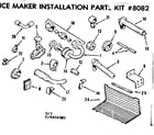 Kenmore 2538604502 ice maker installation parts kit no 8082 diagram