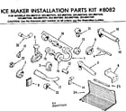 Kenmore 2538607550 ice maker installation parts kit no 8082 diagram