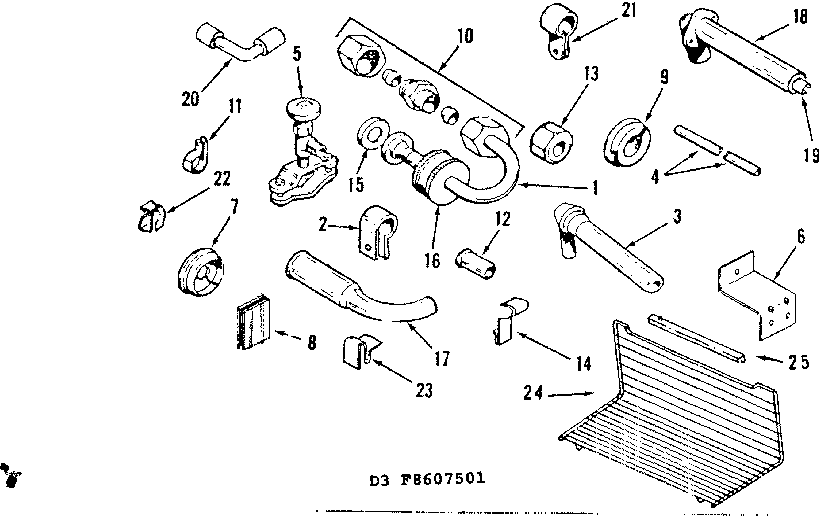 ICE MAKER INSTALLATION PARTS KIT NO 8082