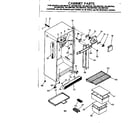 Kenmore 2538607552 cabinet parts diagram