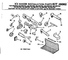 Kenmore 2538607512 ice maker installation parts kit no 8082 diagram