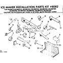 Kenmore 2538607503 ice maker installation parts kit no. 8082 diagram
