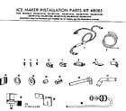 Kenmore 2538612110 ice maker installation parts kit diagram