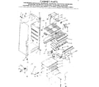 Kenmore 2538614473 cabinet parts diagram