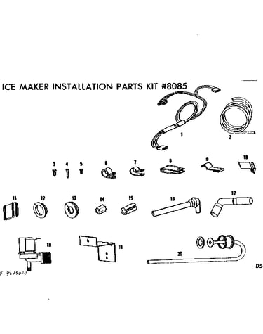 Ice maker inst parts kit