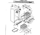 Kenmore 2538619043 cabinet parts diagram