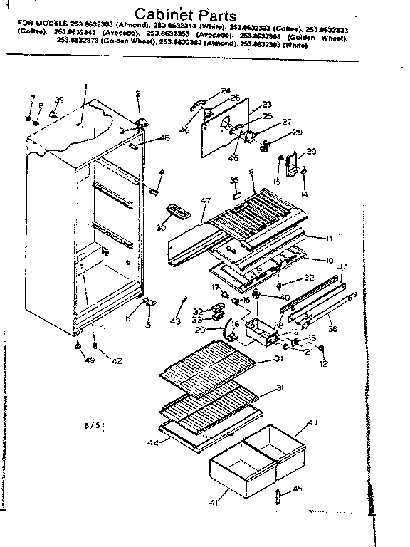 CABINET PARTS