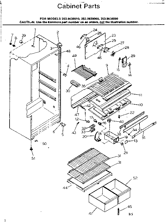 Cabinet parts