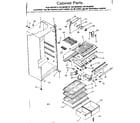 Kenmore 2538638260 cabinet parts diagram