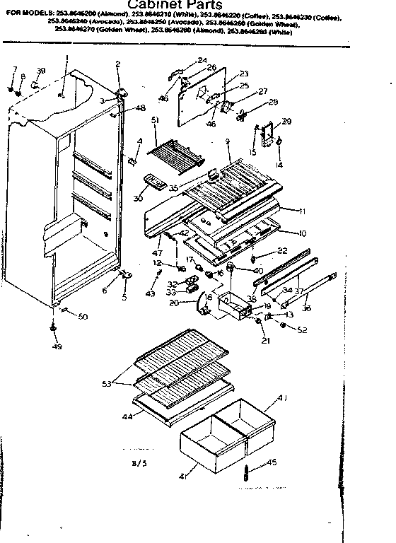 CABINET PARTS