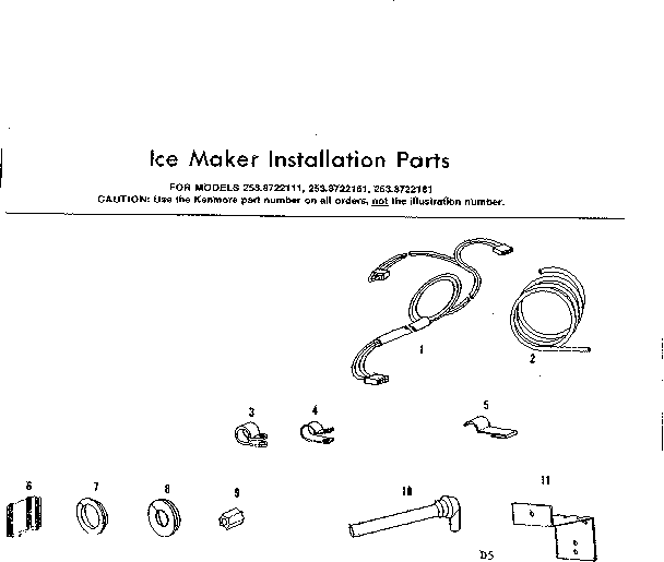 ICE MAKER INSTALLATION PARTS